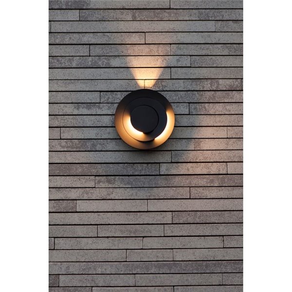 Aplique LED de exterior MOOV con 2 cabezales ajustables y un haz de luz fijo, 7,8W 550Lm, 3000K