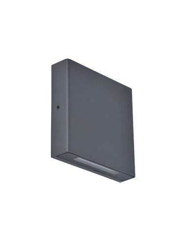 Aplique LED quadrado para exterior com luminária ascendente e descendente PILI, 8,5W 1310Lm, 4000K