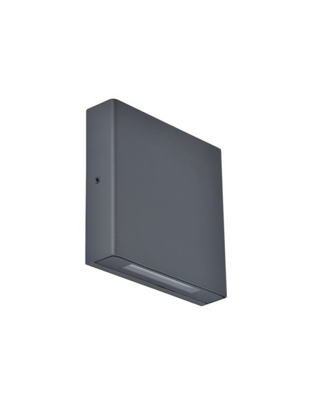 Aplique LED quadrado para exterior com luminária ascendente e descendente PILI, 8,5W 1310Lm, 4000K