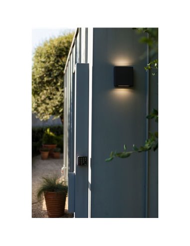 Aplique cuadrado exterior LED con luz arriba y abajo PILI, 8,5W 1310Lm, 4000K