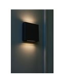 Aplique cuadrado exterior LED con luz arriba y abajo PILI, 8,5W 1310Lm, 4000K