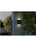 Aplique cuadrado exterior LED con luz arriba y abajo PILI, 8,5W 1310Lm, 4000K