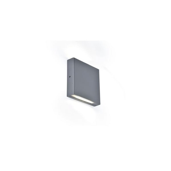 Aplique cuadrado exterior LED con luz arriba y abajo PILI, 8,5W 1310Lm, 4000K