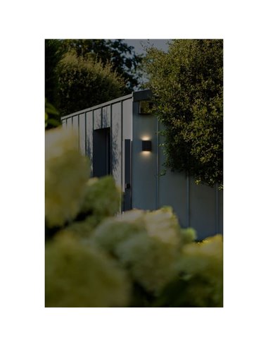 Aplique LED quadrado para exterior com luminária ascendente e descendente PILI, 8,5W 1310Lm, 4000K