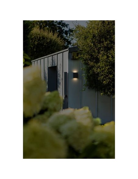 Applique murale d'extérieur carrée LED avec éclairage haut et bas PILI, 8,5W 1310Lm, 4000K
