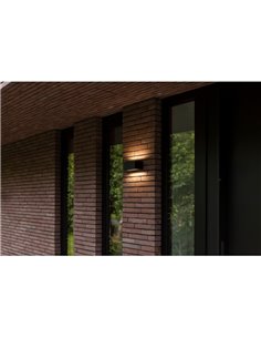 Aplique exterior LED GEMINI, con luz bidireccional, negro, 8,8W 1245Lm, 3000K 2