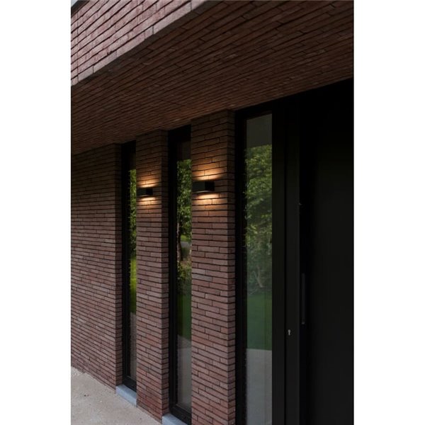 Aplique exterior LED GEMINI, con luz bidireccional, negro, 8,8W 1245Lm, 3000K