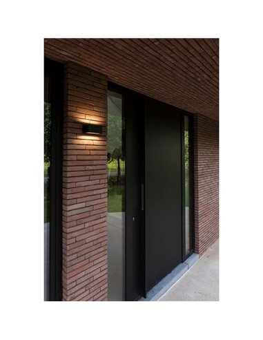 Aplique exterior LED GEMINI, con luz bidireccional, negro, 8,8W 1245Lm, 3000K