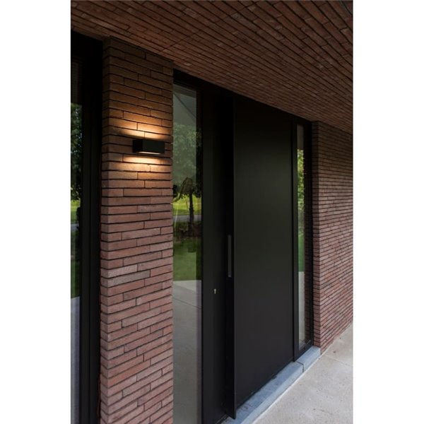 Aplique exterior LED GEMINI, con luz bidireccional, negro, 8,8W 1245Lm, 3000K