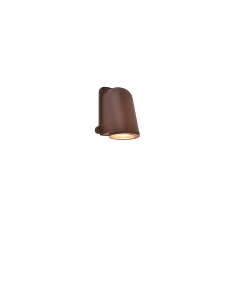 Lámpara de pared LED para exterior ANCOR, de aluminio marrón, GU10