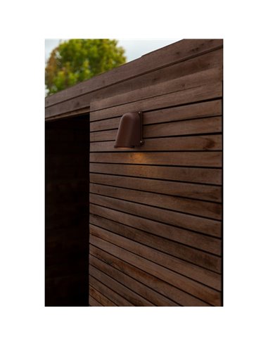 Lámpara de pared LED para exterior ANCOR, de aluminio marrón, GU10