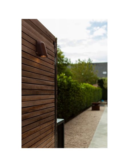 Lámpara de pared LED para exterior ANCOR, de aluminio marrón, GU10