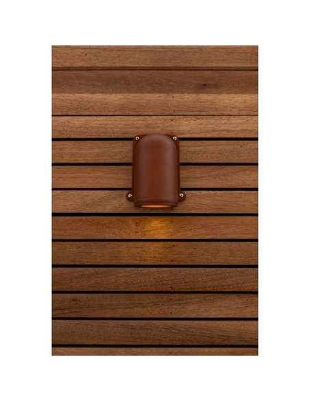 Lámpara de pared LED para exterior ANCOR, de aluminio marrón, GU10
