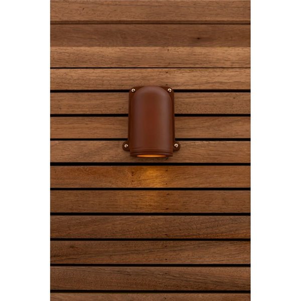 Lámpara de pared LED para exterior ANCOR, de aluminio marrón, GU10