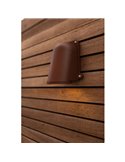Lámpara de pared LED para exterior ANCOR, de aluminio marrón, GU10
