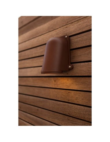 Lámpara de pared LED para exterior ANCOR, de aluminio marrón, GU10