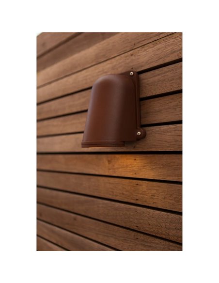 Candeeiro de parede exterior LED ANCOR, alumínio castanho, GU10