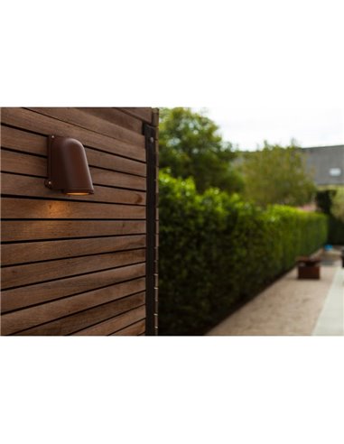 Lámpara de pared LED para exterior ANCOR, de aluminio marrón, GU10
