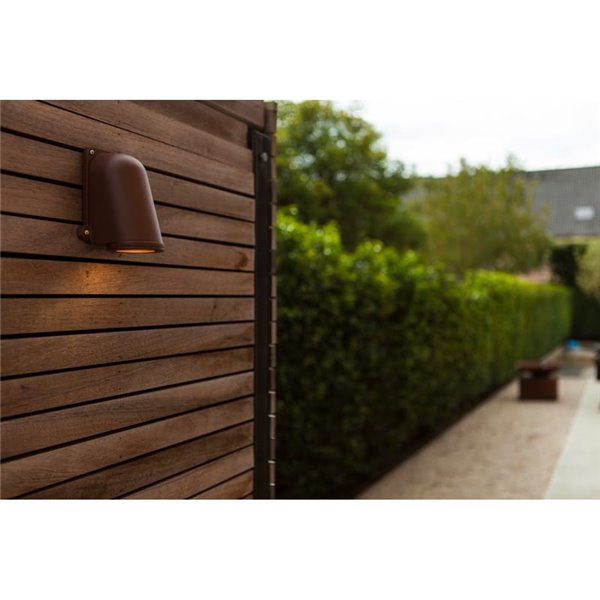 Lámpara de pared LED para exterior ANCOR, de aluminio marrón, GU10