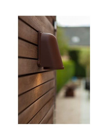 Lámpara de pared LED para exterior ANCOR, de aluminio marrón, GU10