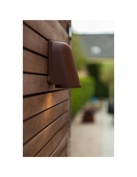 Lámpara de pared LED para exterior ANCOR, de aluminio marrón, GU10