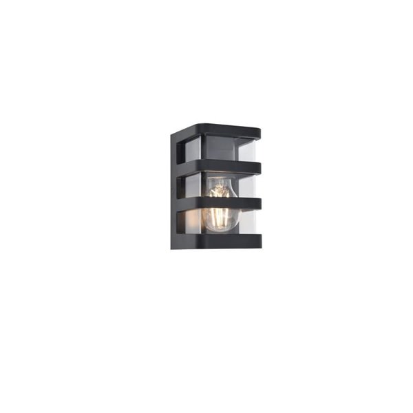 Aplique exterior DALTON, acabado en negro estilo industrial, E27