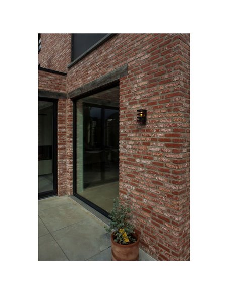 Aplique para exterior DALTON, acabamento preto estilo industrial, E27