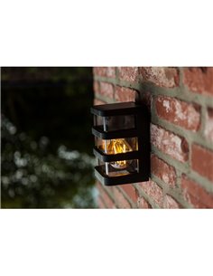 Aplique para exterior DALTON, acabamento preto estilo industrial, E27 2