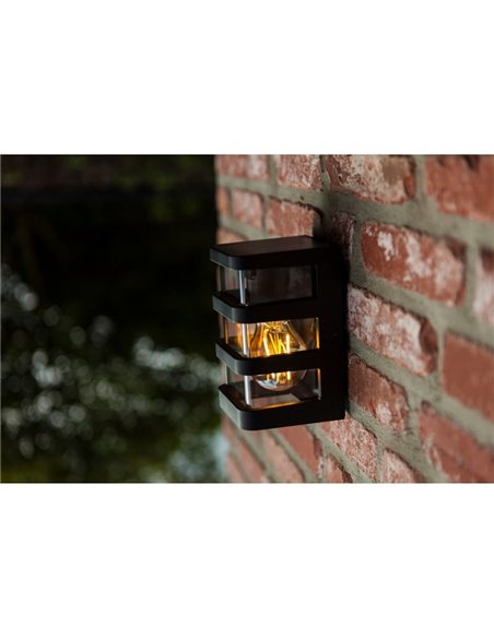 Aplique para exterior DALTON, acabamento preto estilo industrial, E27