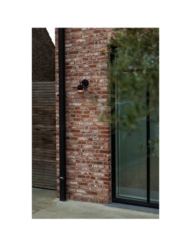 Aplique exterior LED PLATO, con forma de sombrero elegante negro, 7W 1170Lm, 3000K