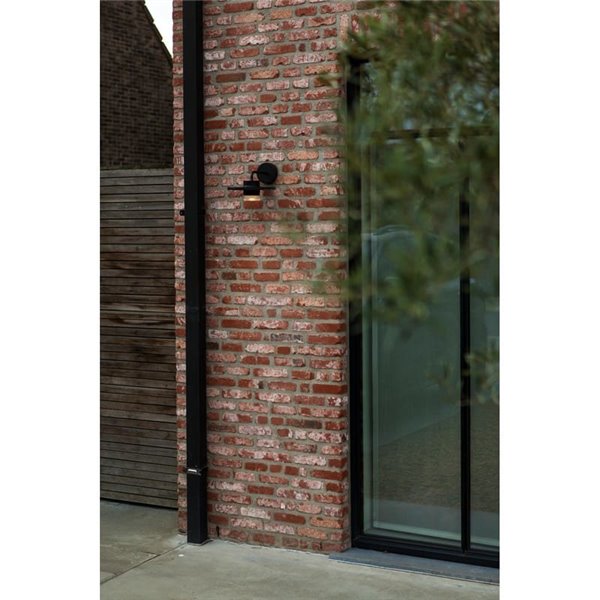 Aplique exterior LED PLATO, con forma de sombrero elegante negro, 7W 1170Lm, 3000K