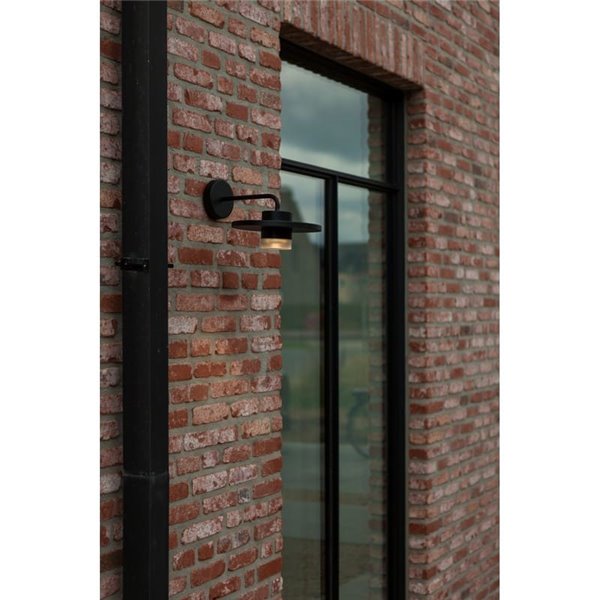 Aplique exterior LED PLATO, con forma de sombrero elegante negro, 7W 1170Lm, 3000K