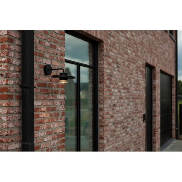 Aplique exterior LED PLATO, con forma de sombrero elegante negro, 7W 1170Lm, 3000K