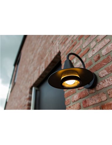 Aplique LED exterior en forma de cuello de cisne SWAN, negro E27