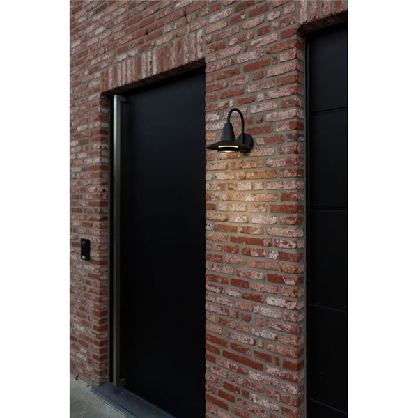 Aplique LED exterior en forma de cuello de cisne SWAN, negro E27