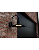 Aplique LED exterior en forma de cuello de cisne SWAN, negro E27