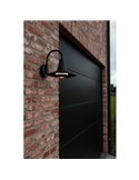 Aplique LED exterior en forma de cuello de cisne SWAN, negro E27