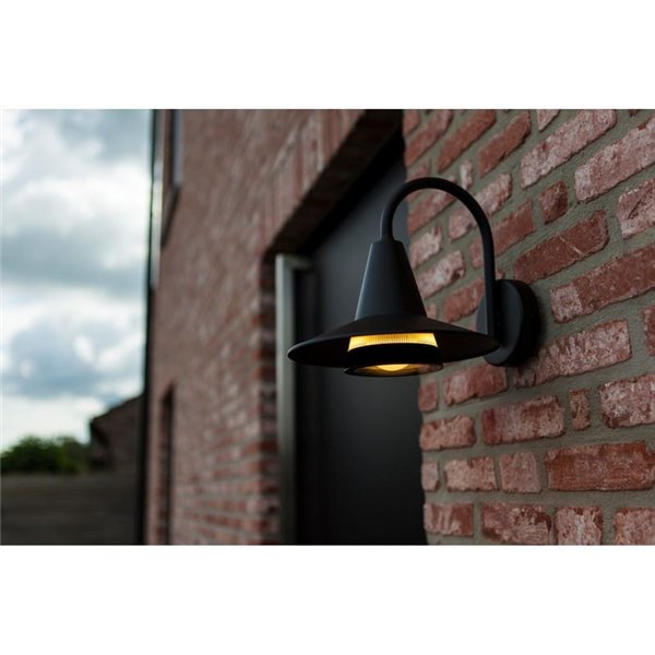 Aplique LED exterior en forma de cuello de cisne SWAN, negro E27