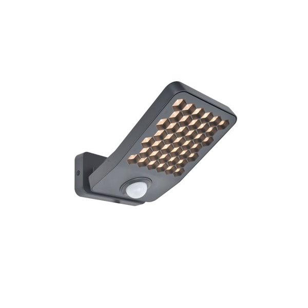 Aplique LED de aluminio con sensor de movimiento y cabezal que gira 90º ATLANTIS, 14W 2260Lm, 3000K/4000K