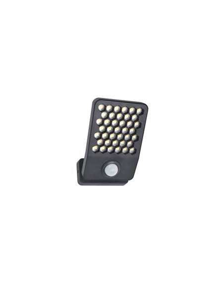 Aplique LED de aluminio con sensor de movimiento y cabezal que gira 90º ATLANTIS, 14W 2260Lm, 3000K/4000K