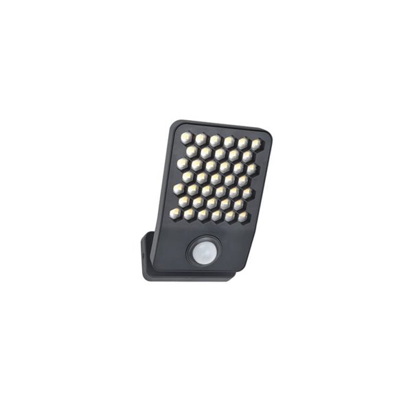 Aplique LED de aluminio con sensor de movimiento y cabezal que gira 90º ATLANTIS, 14W 2260Lm, 3000K/4000K