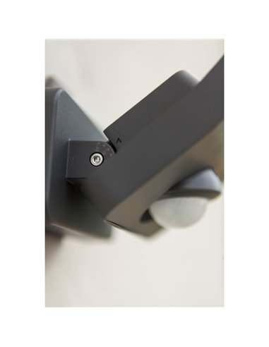 Aplique LED de aluminio con sensor de movimiento y cabezal que gira 90º ATLANTIS, 14W 2260Lm, 3000K/4000K