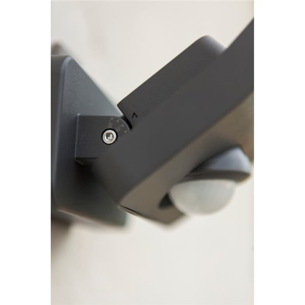 Aplique LED de aluminio con sensor de movimiento y cabezal que gira 90º ATLANTIS, 14W 2260Lm, 3000K/4000K