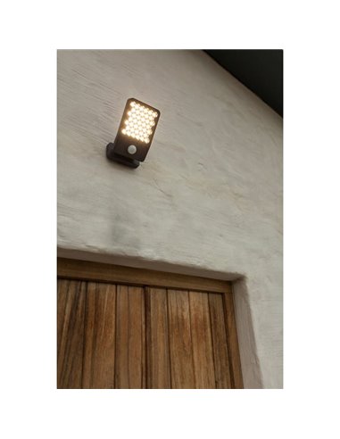 Aplique LED de aluminio con sensor de movimiento y cabezal que gira 90º ATLANTIS, 14W 2260Lm, 3000K/4000K