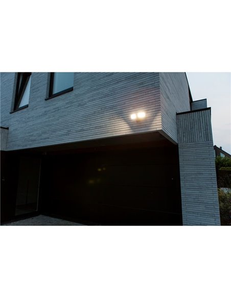 Foco doble reflector de seguridad CHIMERA con luz brillante 5000K, sensor PIR, 21W 3000Lm