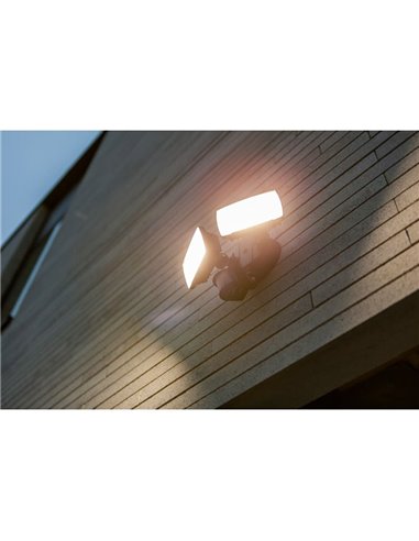 Foco doble reflector de seguridad CHIMERA con luz brillante 5000K, sensor PIR, 21W 3000Lm