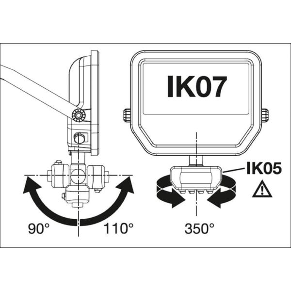 Projecteur LED extérieur avec détecteur de mouvement blanc 8 W 1200 lm IP65 FL 10 SN P 8 W 1 K 2 lm SY100 WT 4000 K