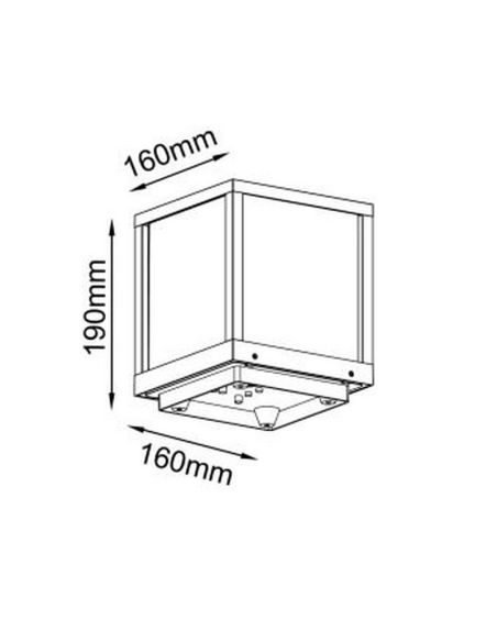 Applique d'extérieur UTAH 1L E27 IP65 Gris Foncé