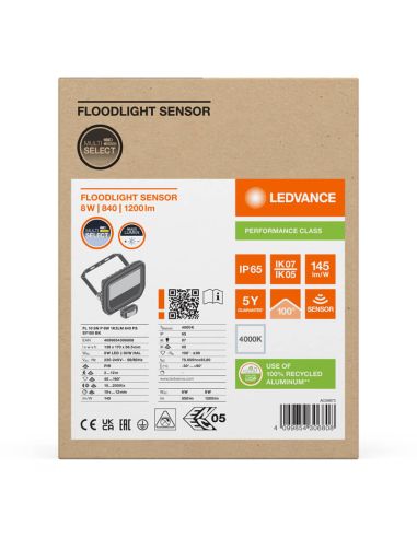 Projecteur LED extérieur noir avec...