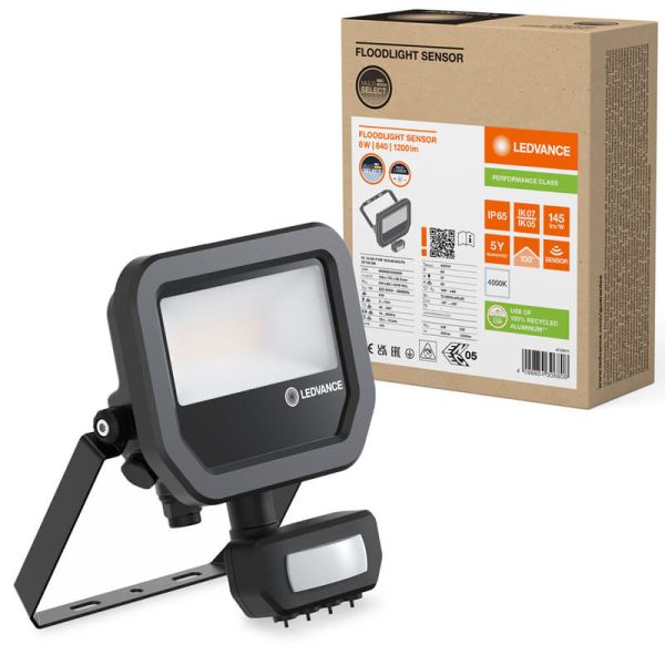 Holofote LED preto para exterior com...